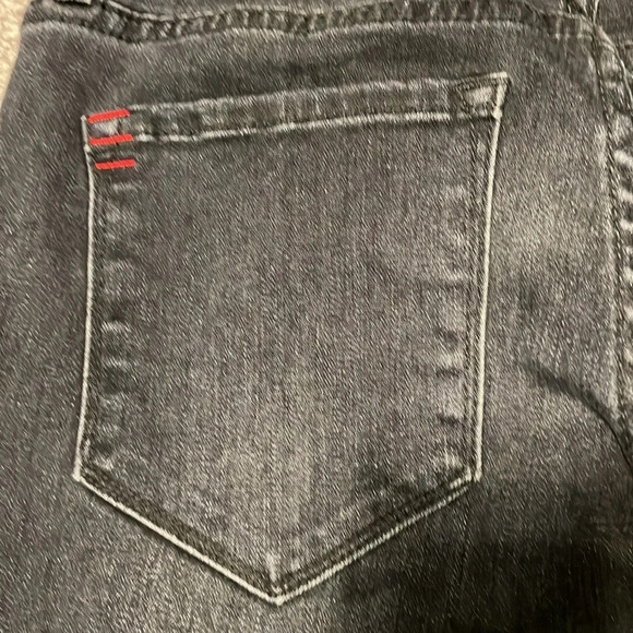 BDG Urban Outfitters Denim Black Twig Mid Rise Distressed Knee Raw Hem Jeans 28 - Picture 15 of 16